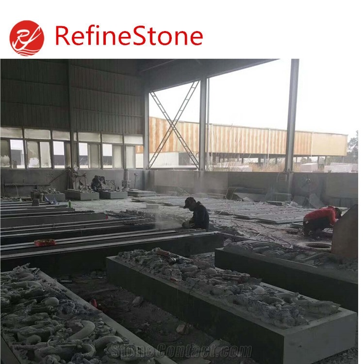Natural Stone Padang Dark Granite Handrail For Sale