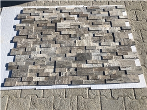 Silver Travertine Honed Cubic 2d 3d Ledgestone Panels Silver Travertine Honed Cubic 2d 3d Ledgestone Panels