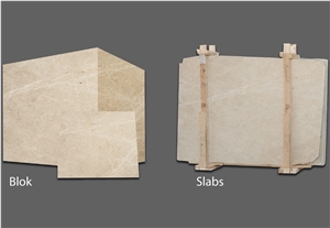 Burdur Spider Cream Marble Blocks, Slabs