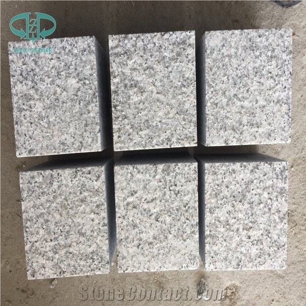 G603 Grey Granite Cubestone Pavers Cobble Stone Flooring Paving