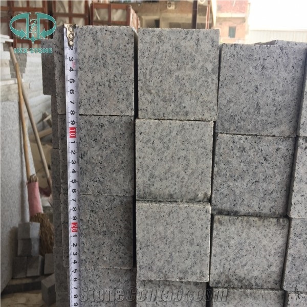 G603 Grey Granite Cubestone Pavers Cobble Stone Flooring Paving