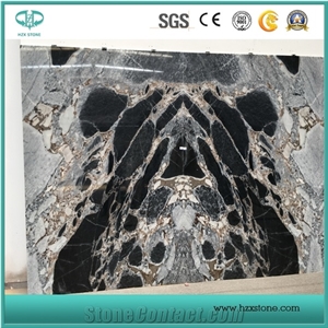 Galaxy Blue Marble Slabs&Tiles, Silver Blue/Blue&Black/Blue Marble
