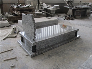 Swan Grey Granite Cemetery Memorial Tombstone Single Double Headstone