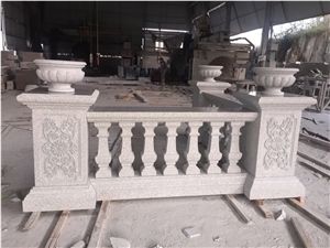 Grey Granite Balustrade Rail Fence, Terrace Handrails