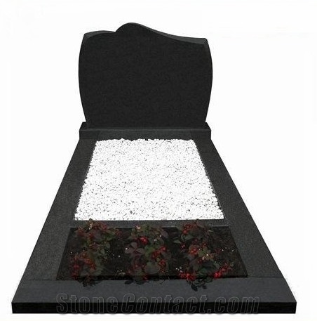 Simple Design Black Granite Bench Monument/Gravminner for Sale