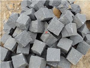 Chinese G654 Light and Dark Grey Granite Cobble Stone,Cube Stone Block