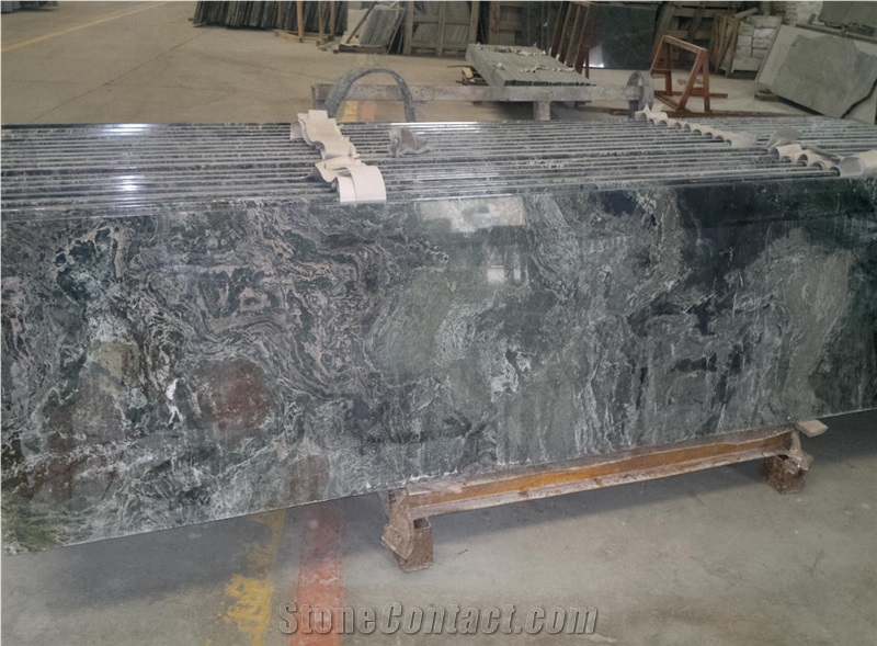 Green Wooden Vein High Gloss Polished Slabs