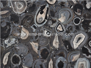 Best Price Black Agate Slabs & Tiles/ Backlit Semiprecious Stone
