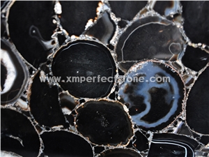Best Price Black Agate Slabs & Tiles/ Backlit Semiprecious Stone