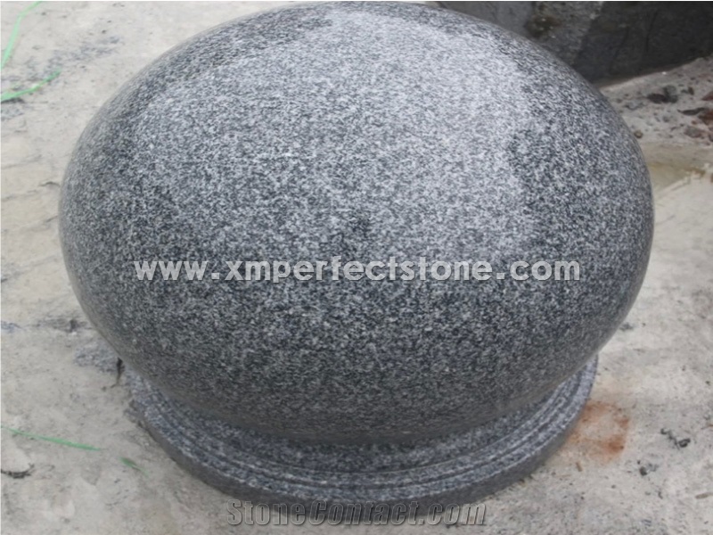 Black Solid Sphere Parking Balls,High Polished Car Parking Bollards