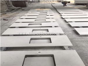 L Shape Kitchen Countertop,Carrara Quartz Countertop/Prefab/Island