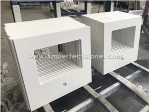 L Shape Kitchen Countertop,Carrara Quartz Countertop/Prefab/Island