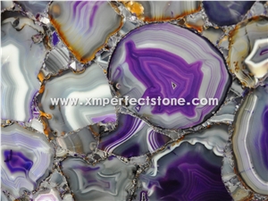 Purple Agate Semipercious Stone & Slabs, Wall Building Stone Slabs,