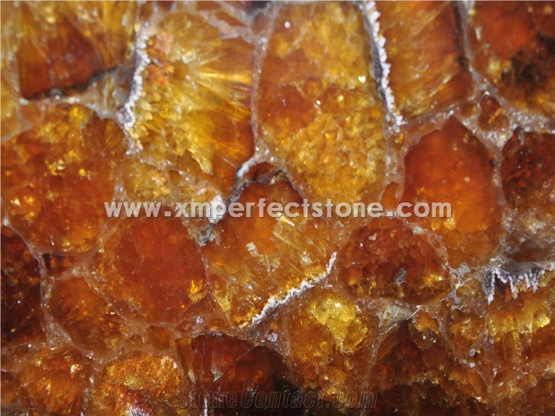 Yellow Agate Backlit Semi-Precious/Agate/Lapiz/Crystal