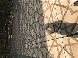 China Multicolor Marble Water Jet Medallion,Square Flooring Tiles