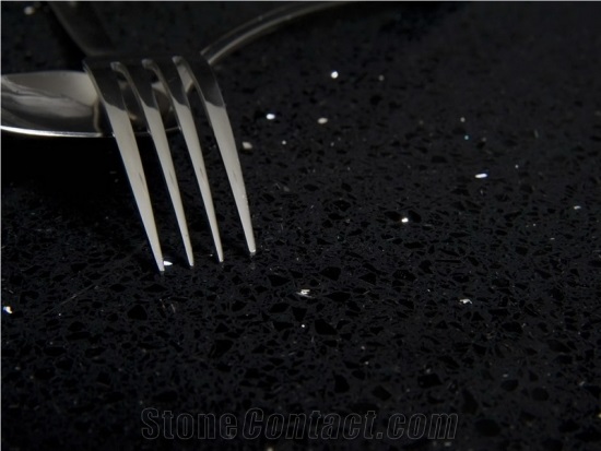 Black Galaxy Quartz Countertop