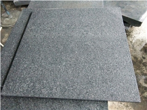 China G654 Black Granite,Nero Impala,Padang,Sesame Black,Flamed,Floor,Wall