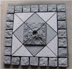 China Paver on Mesh,Cube Stone,Patterns,Round Stepping