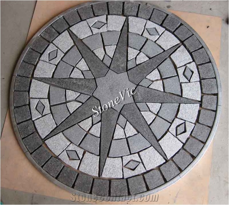 China Paver on Mesh,Cube Stone,Patterns,Round Stepping