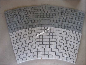 China Paver on Mesh,Cube Stone,Patterns,Round Stepping