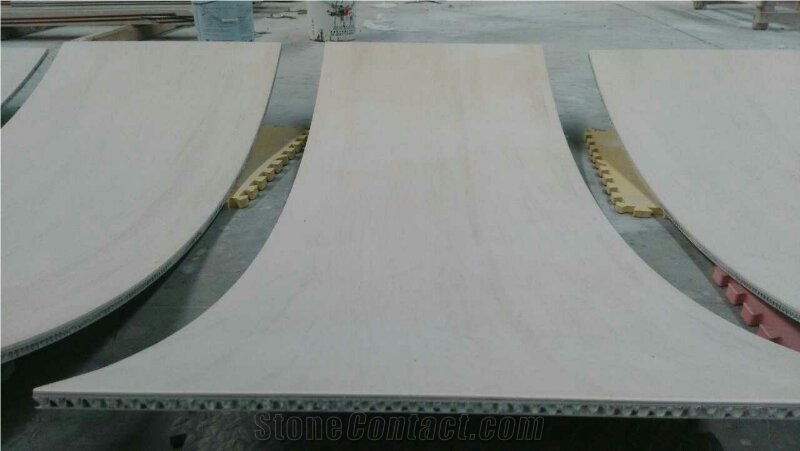 Moca Creme Aluminum Honeycomb Curved Wall Panels