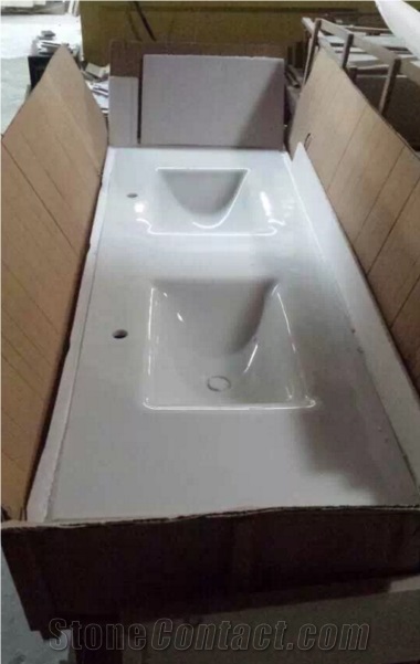 Nano Crystallized Glass Nano White Stone Vanity Top