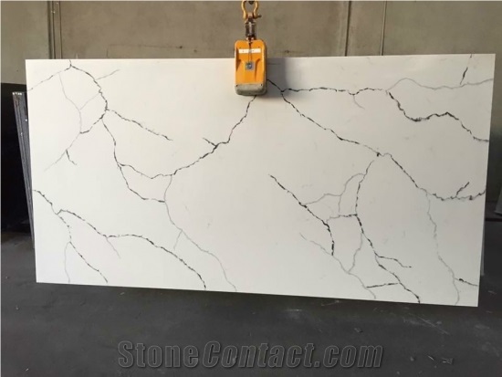 Sq130-3 Staturio Super Kitchen China Quartz Stone Island Top