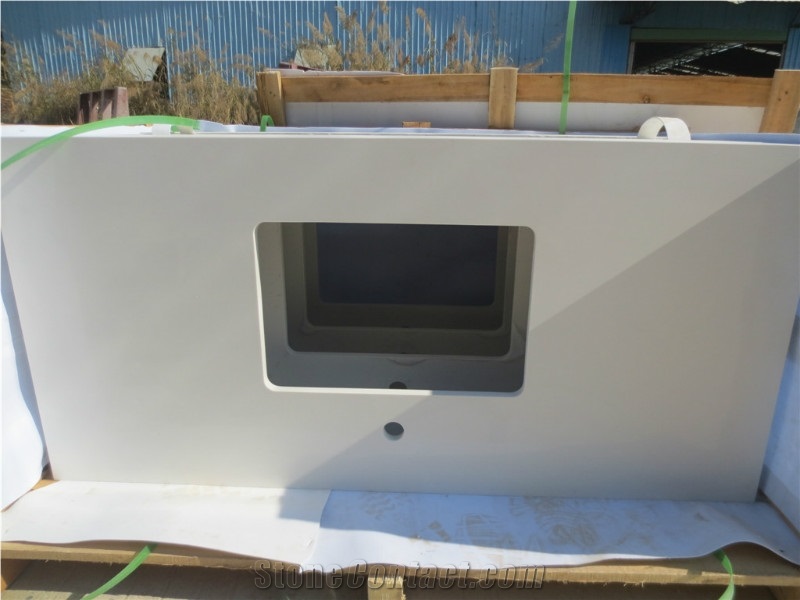 Sq2141 Blizzard Quartz Vanity Top, Caesarstone Top