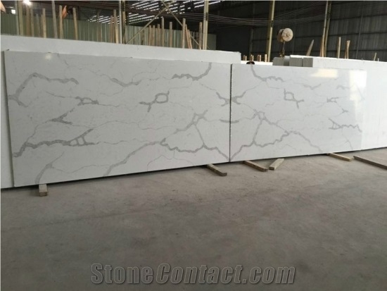 Unique Calacatta Book Matched Quartz, Marble Like Quartz,Hot Sale