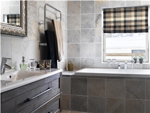 Transylvania Gray Limestone - Herringbone and Bricks