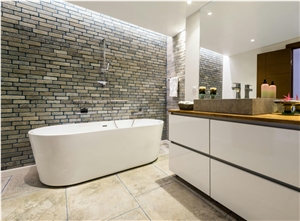 Transylvania Gray Limestone - Herringbone and Bricks