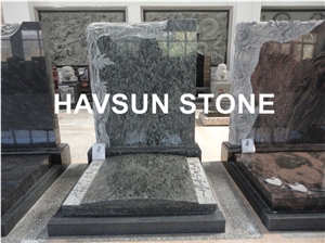 Olive Green Granite Monument/Tombstone/Headstone/Die