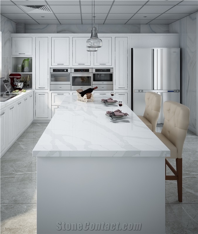 Artificial Marble Quartz Stone Countertops Non-Porous Surface