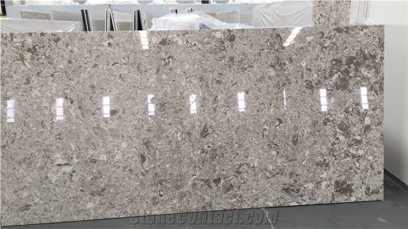 Corian Marble Look Quartz Stone Slab for Engineering Bench Top