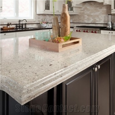 Corian Marble Look Quartz Stone Slab for Engineering Bench Top