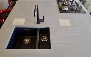 Marble Imitation Quartz Stone Surfaces with Eased Edge