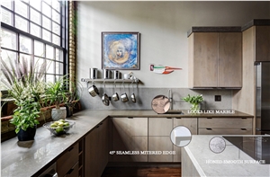 Quartz Marble Look Solid Surface with High Resistance to Acids Bath Tops