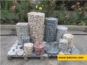 Gloria Gray Gneiss Gabion for Garden Design