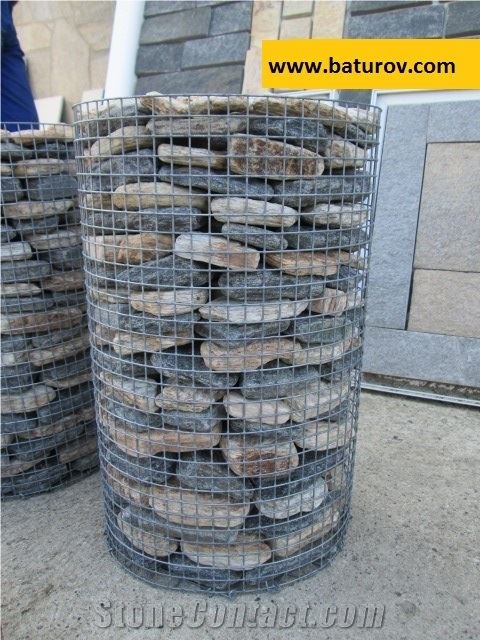 Gloria Gray Gneiss Gabion for Garden Design