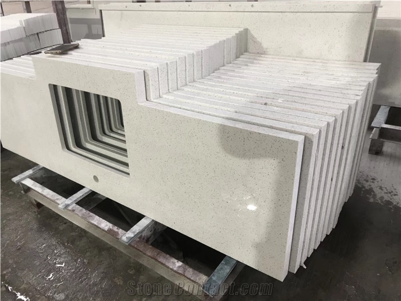 Artificial Quartz Stone Bath Tops,Custom Bathroom Vanity Tops