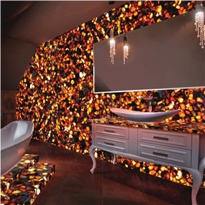 Red Fire Agate Cezanne,Red Gemstone Semiprecious Stone Wall