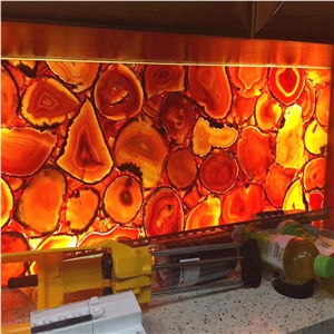 Red Fire Agate Cezanne,Red Gemstone Semiprecious Stone Wall