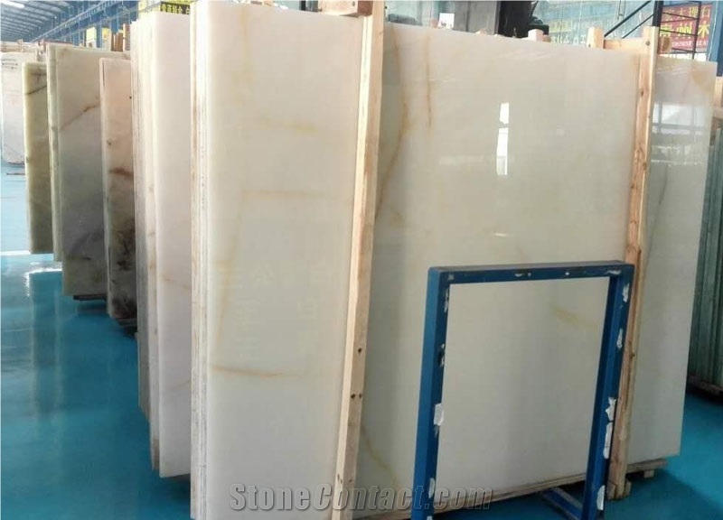 Best Price Natural Translucent Panel Slab Tile White Onyx
