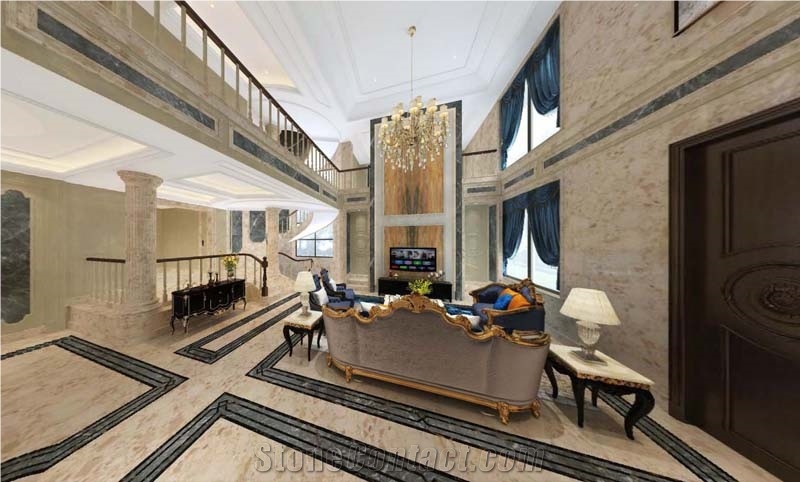 Pearl Beige Marble Slabs & Tiles Wall Floor Decorative Stone
