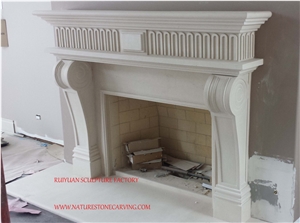 Fireplace Mantel White Limestone Fireplace Mantel Insert