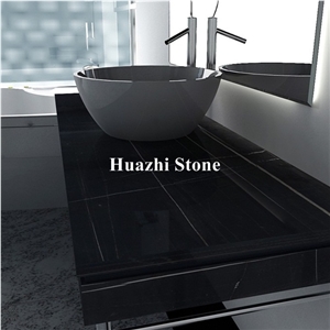 South Africa Marble Port Laurent Indoor Vanity Tops Black and Vein