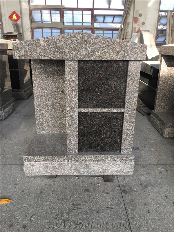 Natural Granite 2 Niche Private Columbarium for Cemetery Garden