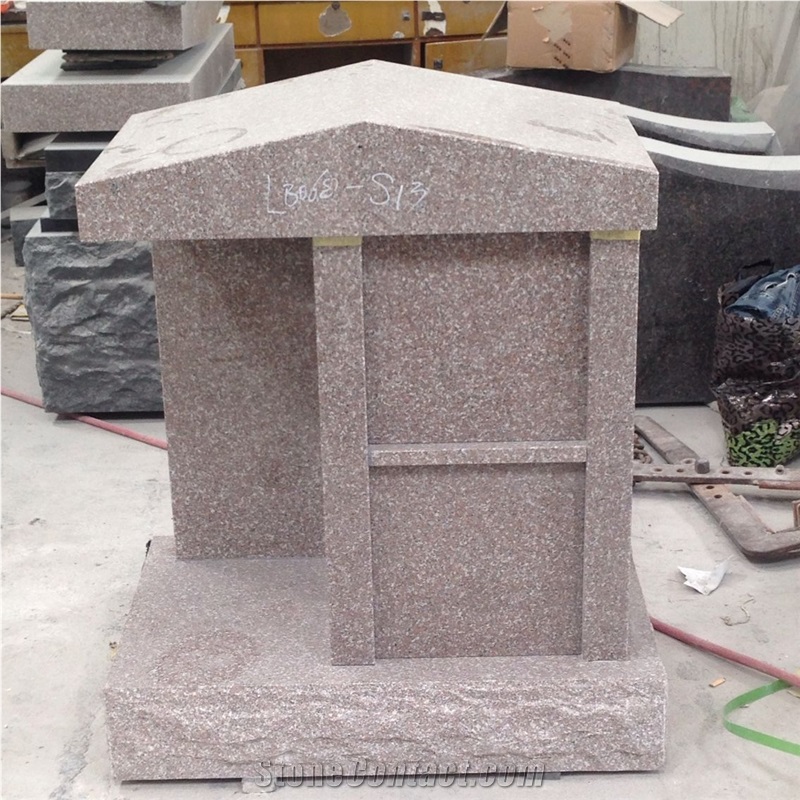 Natural Granite 2 Niche Private Columbarium for Cemetery Garden