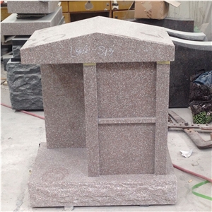Natural Granite 2 Niche Private Columbarium for Cemetery Garden