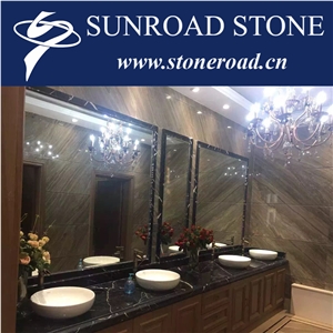 China Dragon Brown Wooden Marble Kylin Wood Marble Brown Wooden Tiles